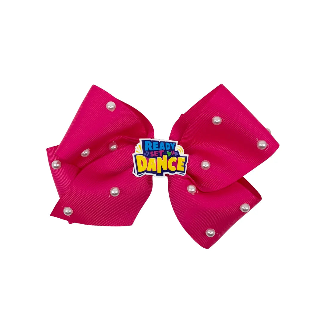 Ready Set Dance - Hair Bow Pearl (Pink)